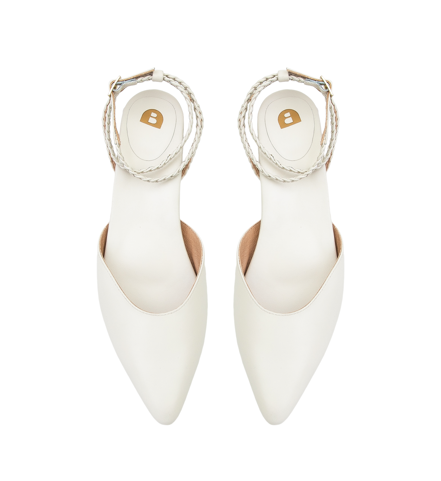 Weaver Oatmilk Leather Flats