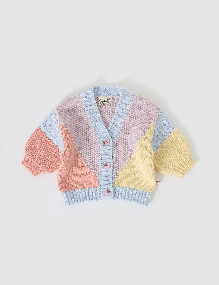Colour Block Knit Cardigan