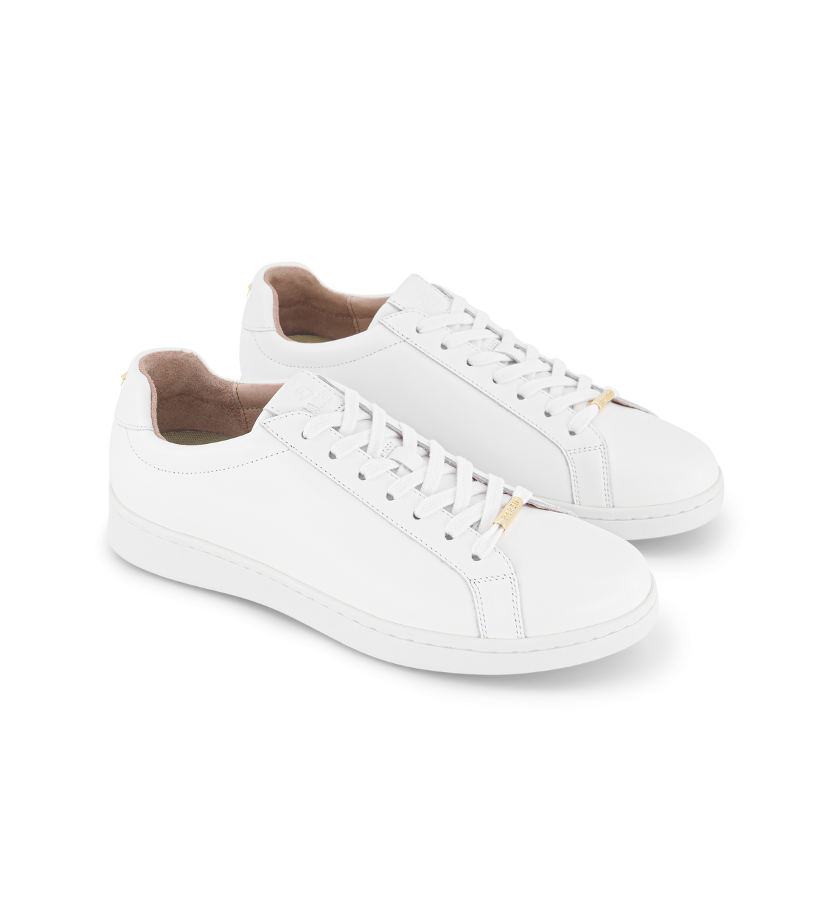 womens white sneakers with white laces and gold details