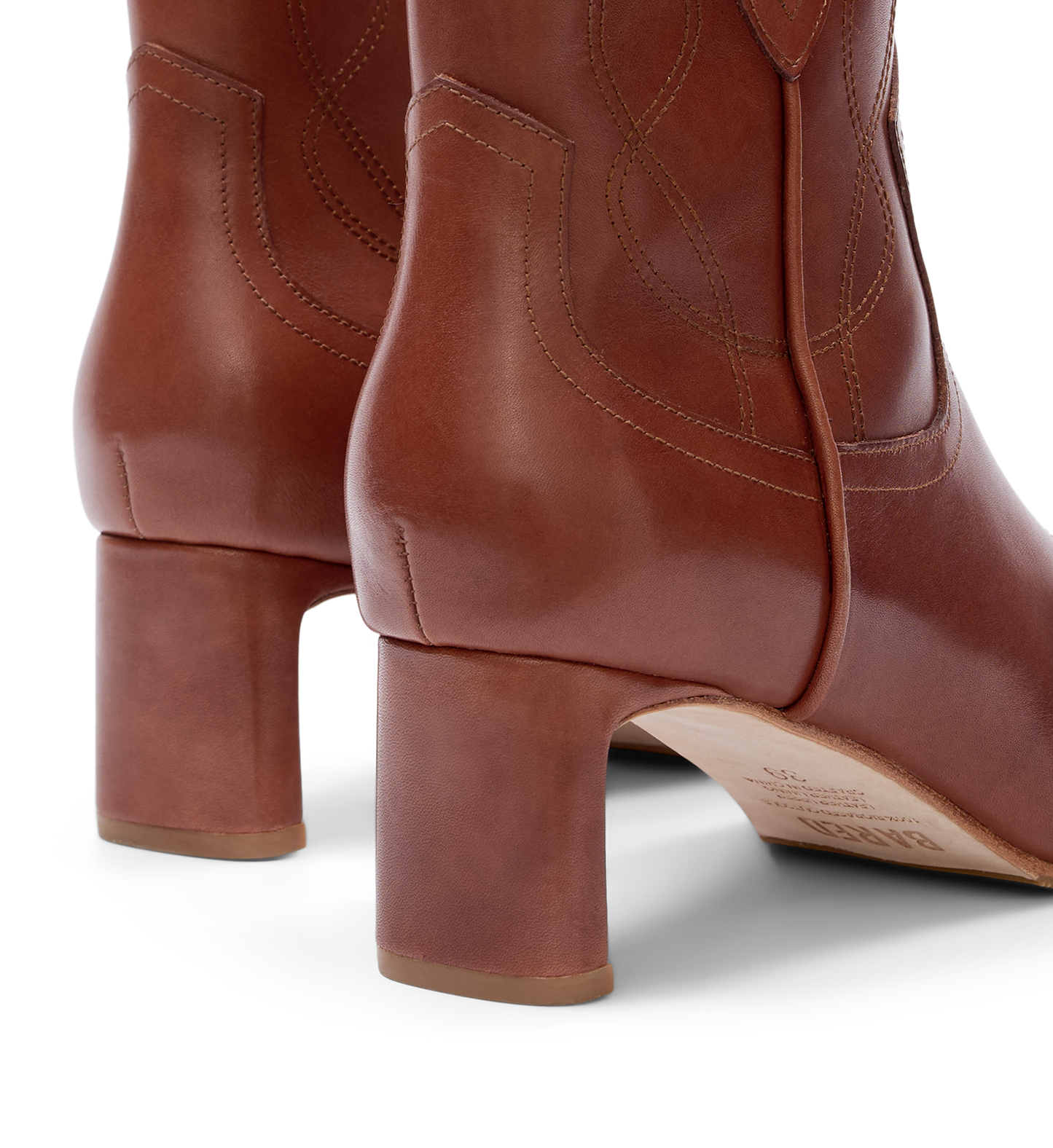 Willet Dark Tan Leather Heeled Boots