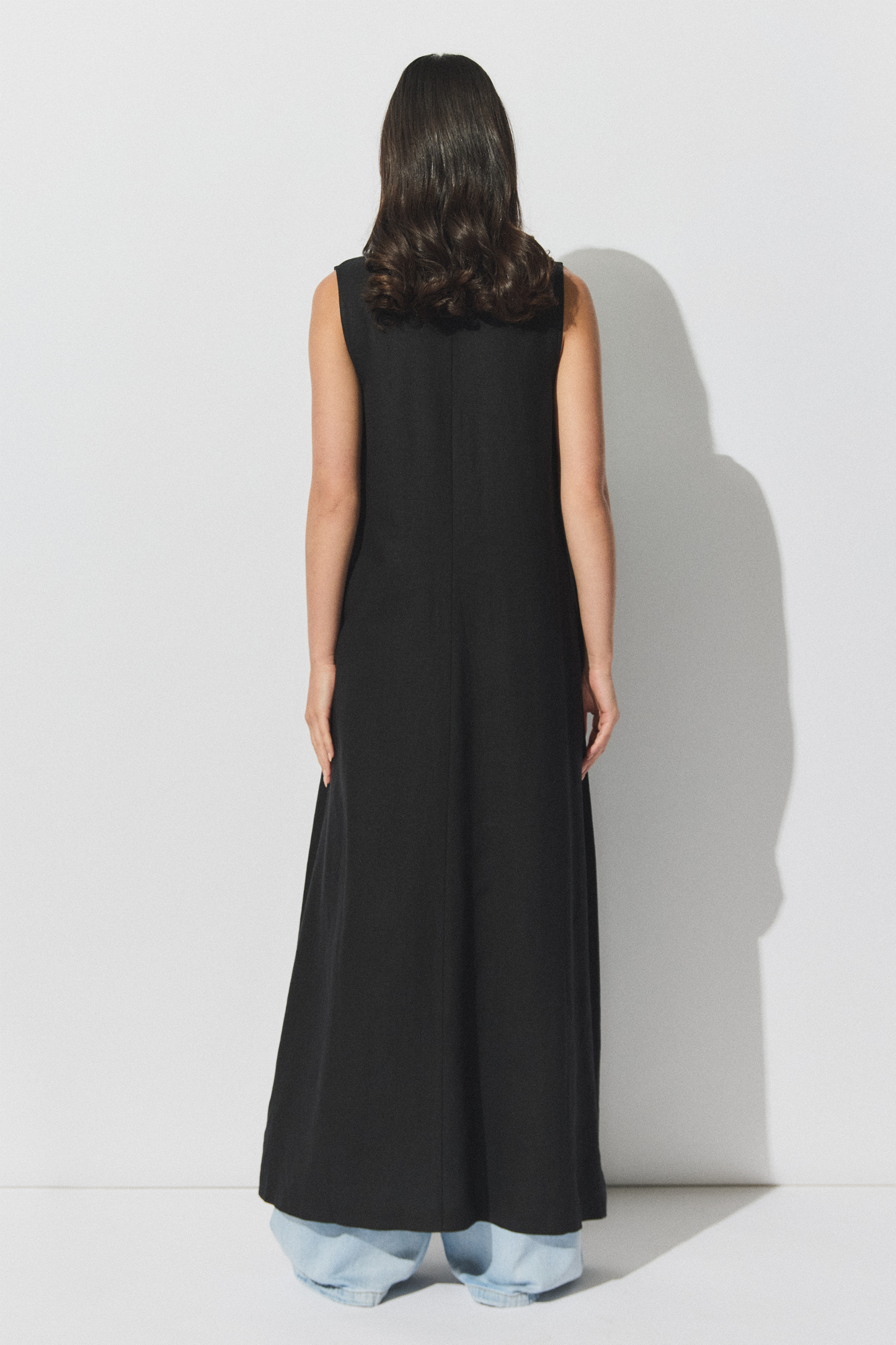 D-Luxe Linen Blend Maxi Dress