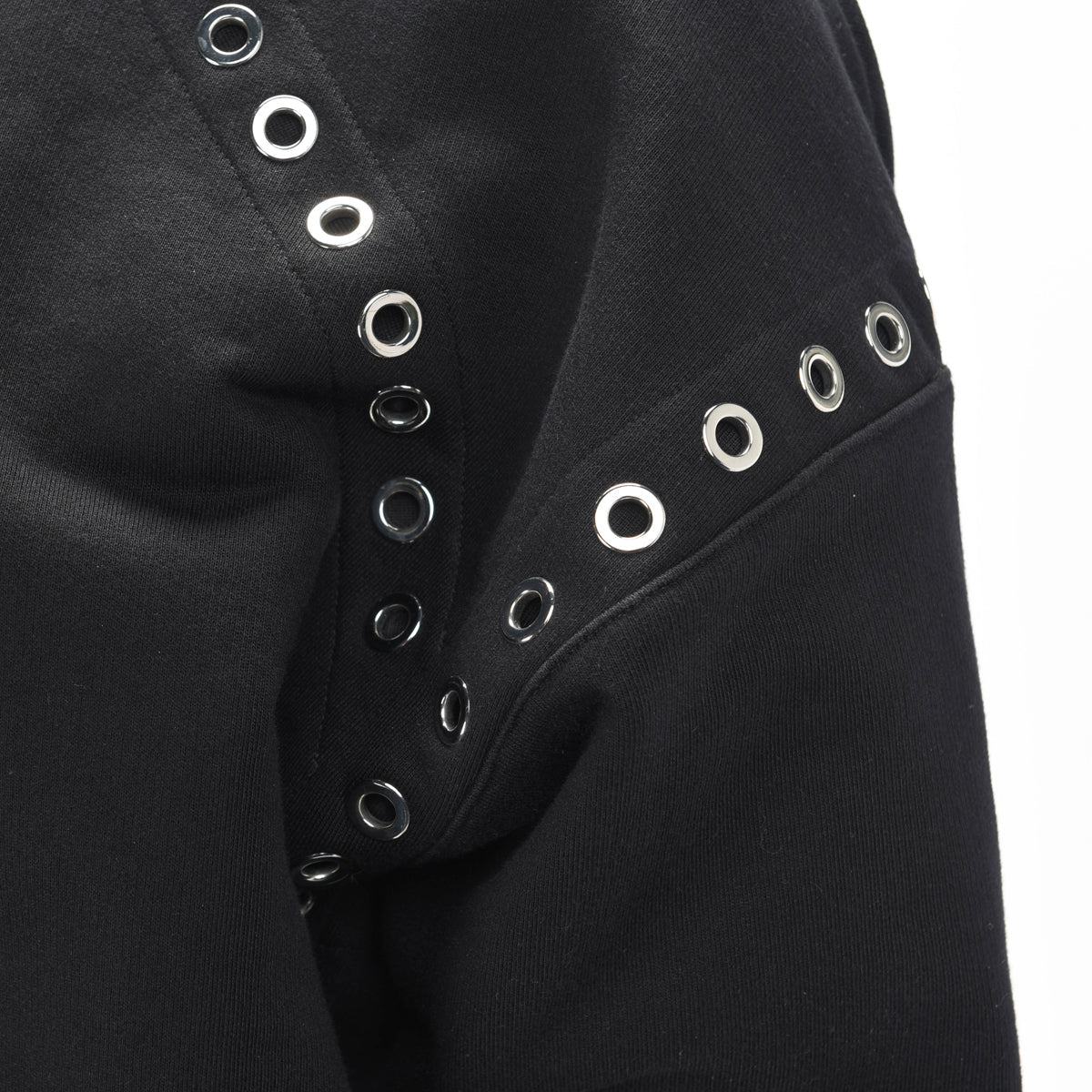 Cotton Eyelet Hooded Sweater
